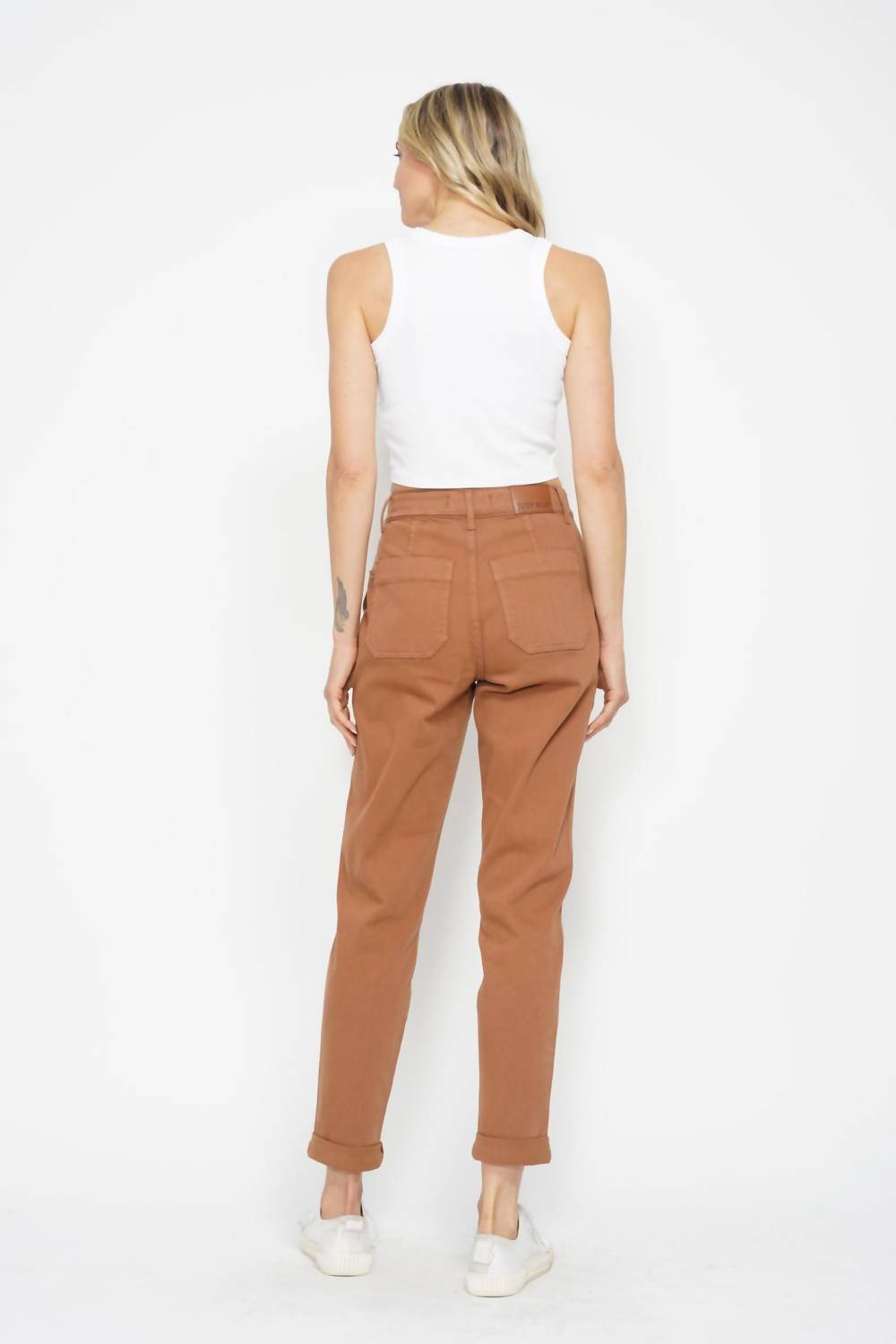 Judy Blue - High Waist Dyed Cuffed Jogger Pants