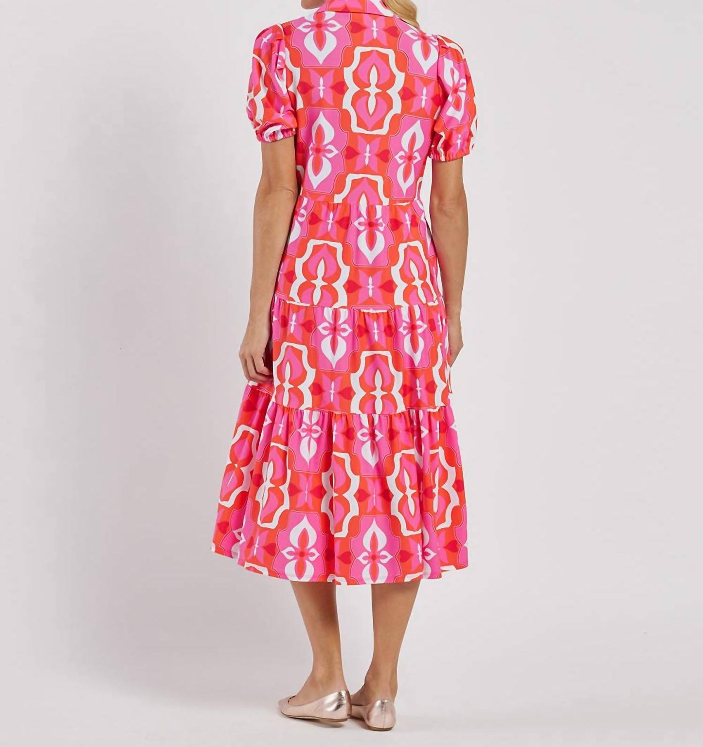 Jude Connally - Portia Puff Sleeve Midi Dress