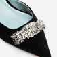 Frances Valentine - Women's Paula Velvet Mini Block Heel