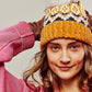 Free People - Chalet Fairisle Knit Winter Hat Beanie With Pom Pom