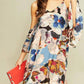 Entro - Open Shoulder Floral Mini Dress