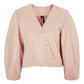 Topshop - Soft Wrap Top Snap On Cropped Leather Jacket
