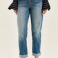 Judy Blue - Cool Denim With Cross Back Belt Loop Boyfriend Jeans