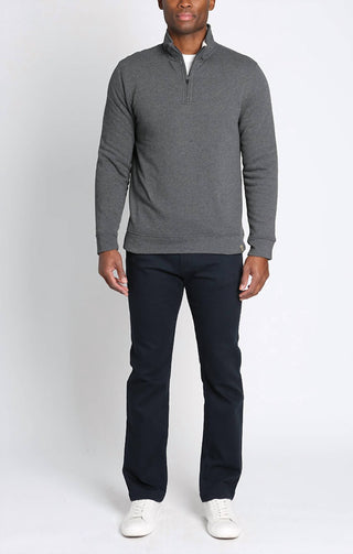 Jachs New York - Recycled Jacquard Sherpa Lined Quarter Zip Pullover Sweatshirt