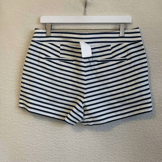 J.Crew - Shorts listrados plissados ​​femininos