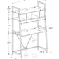 Computer Desk for Home Office, Laptop & Storage Shelves - White