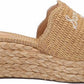 Sam Edelman - Women's Camila Raffia Squared Open Toe Slip On Wedge Heeled Sandals