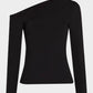 Enza Costa - Silk Knit Angled One Shoulder Top