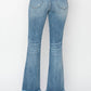 Risen - High Rise Crop Bootcut Fray Jeans