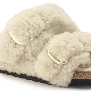 Birkenstock - Sandálias femininas Arizona Shearling estreitas