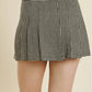 Aureum - Houndstooth Pleated Skirt