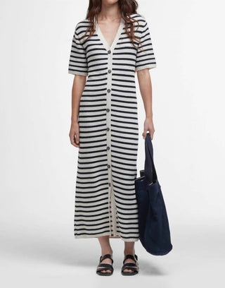 Barbour - Isla Striped Knitted Midi Dress