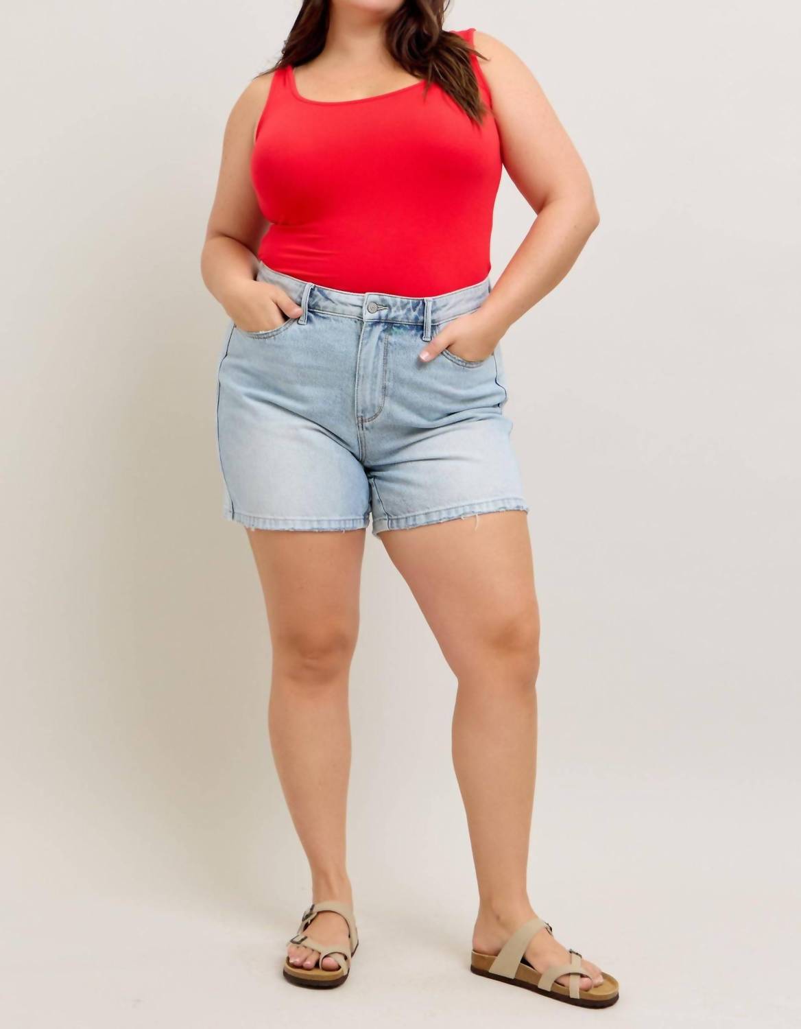 Judy Blue - High Waist Rigid Magic Denim Short