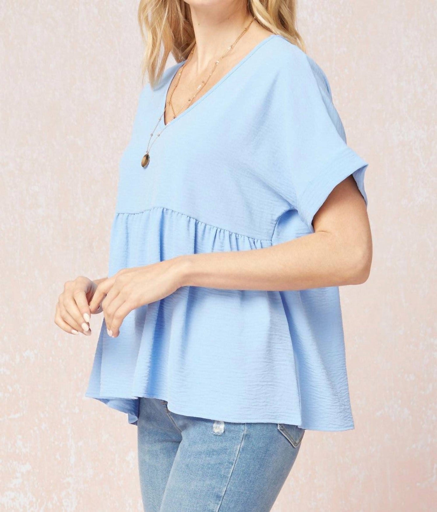 Entro - Textured Babydoll Top