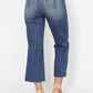Judy Blue - High Waist Embroidery Crop Wide Leg Jean