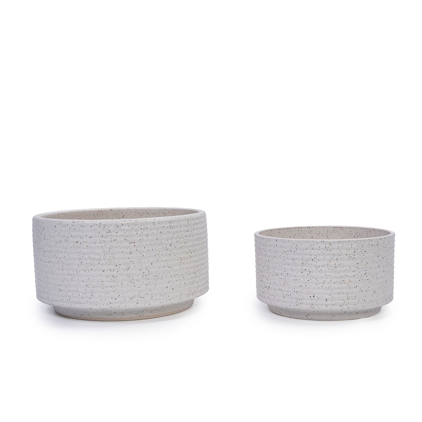 2 Pieces Flowerpot Planter For Patio, Garden Or Windowsills - Milk White