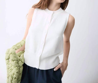 Deluc - Colete Cardigan Amanda sem mangas em malha