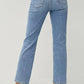 Risen - High Rise Ankle Straight-cross Over Button
