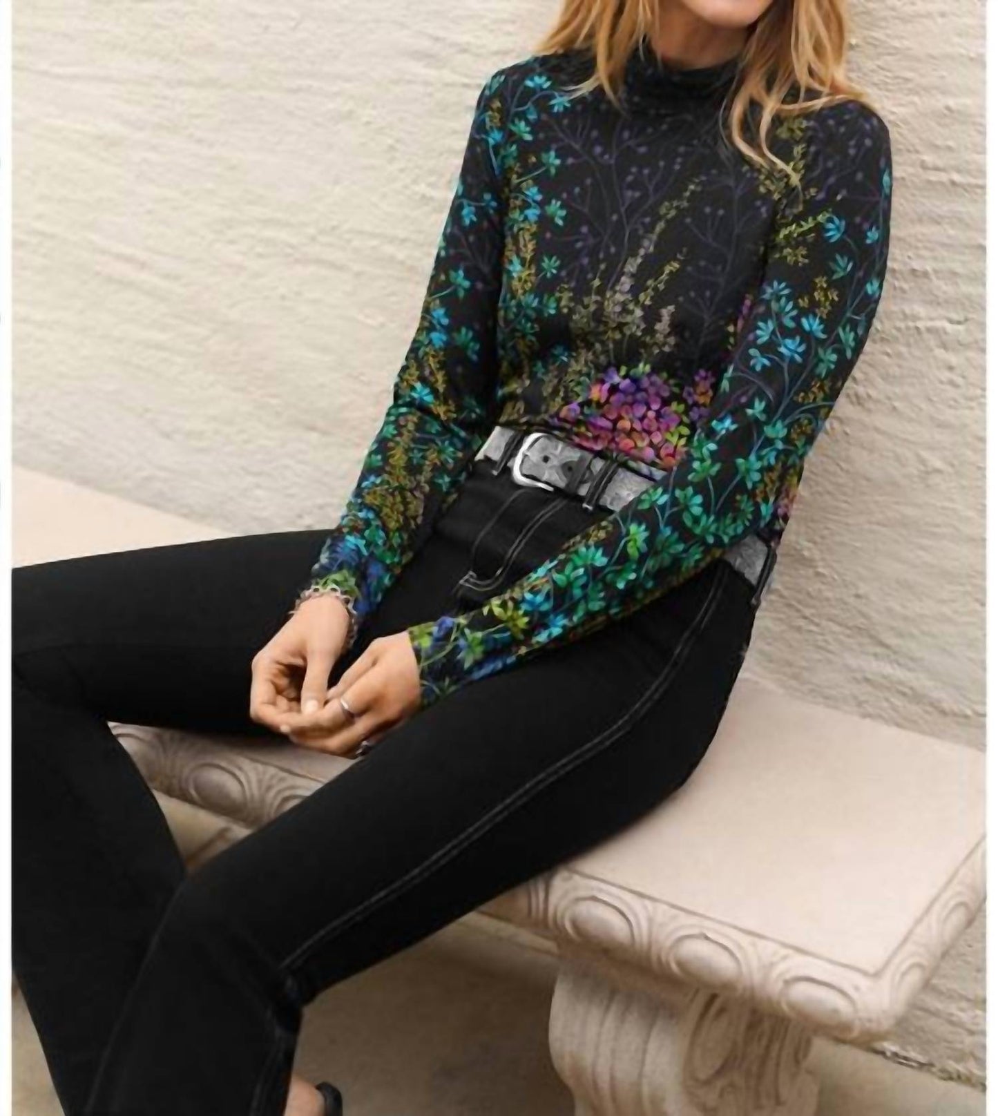 Johnny Was - JANIE FAVORITE BUTTON BACK MOCK NECK