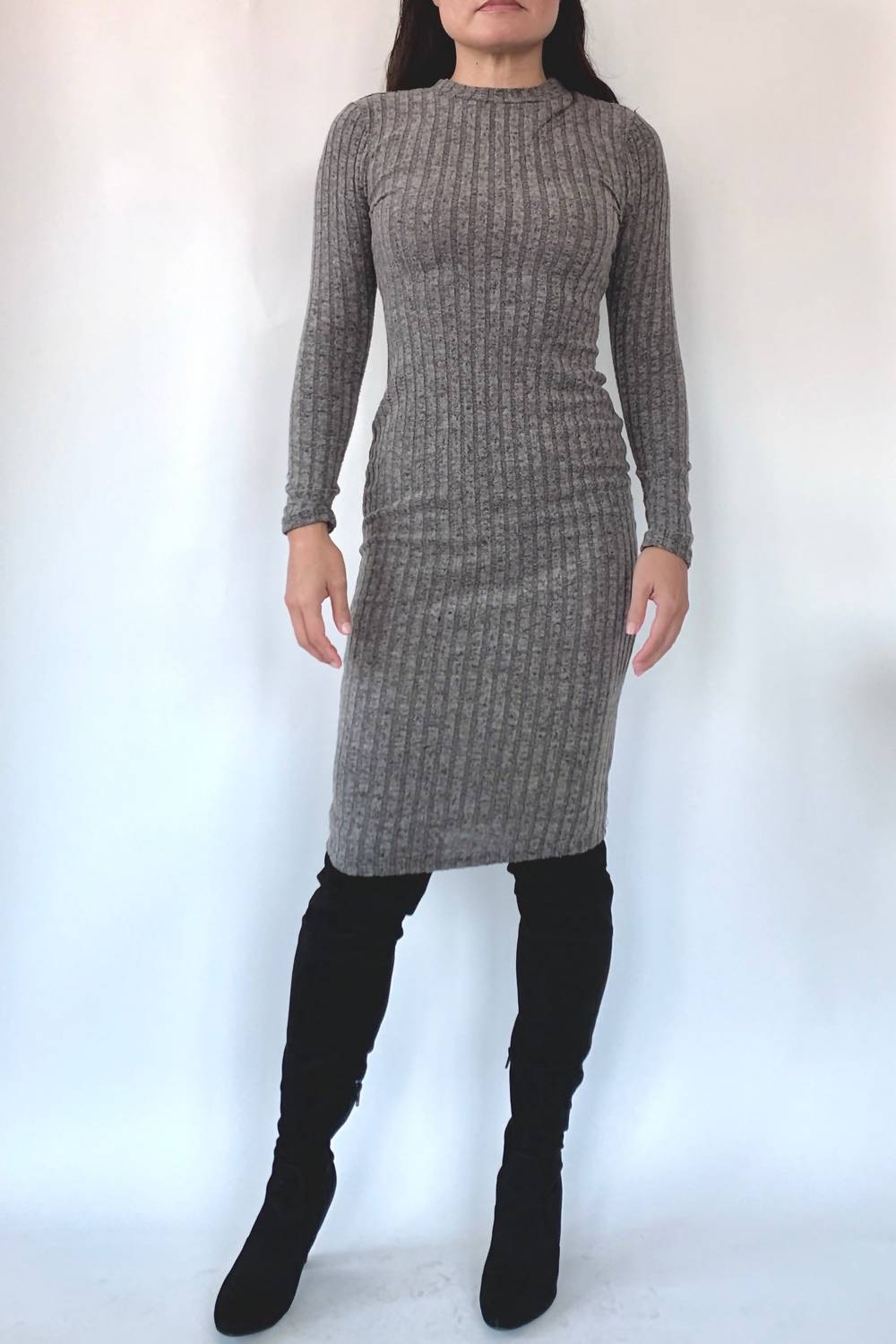 124 Voltaire - You Got This Ribbed Bodycon Dress