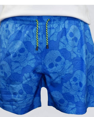 Buoy & Boat - Men's Paisley Skull Swim Trunks