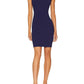 Susana Monaco - Mock Neck Cutout Shoulders Mini Dress