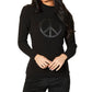 Angel Apparel - Mock Neck Peace Sweater