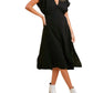 Hem & Thread - LINEN V-NECK WRAP MIDI DRESS
