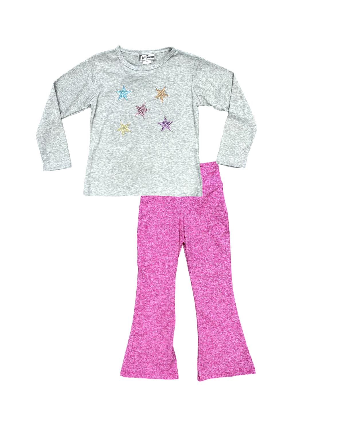 Dori Creations - Girls Multi Stars Long Sleeve Tee
