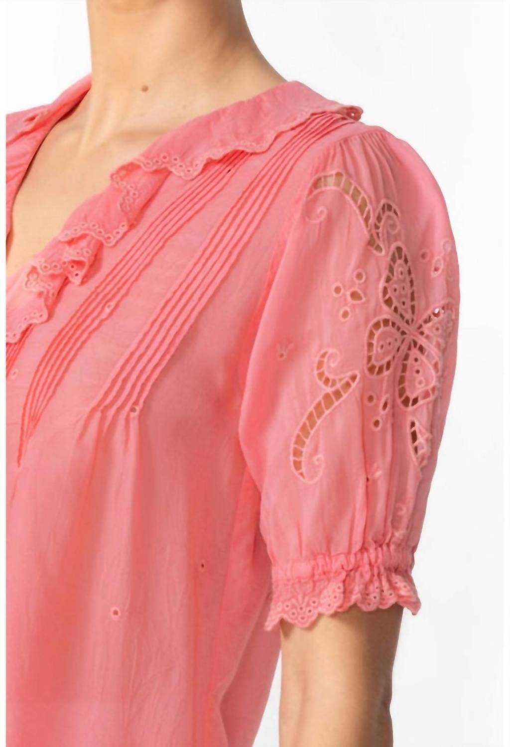Johnny Was - ANETTE RUFFLE BLOUSE