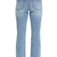 Risen - High Rise Distressed Straight Jeans