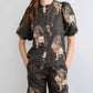 Las Surenas - Lion Palms Balloon Shirt