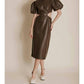 Aureum - Vegan Leather Cut Out Midi Dress