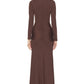Bardot - Alix Maxi Tie Front Long Sleeve Dress