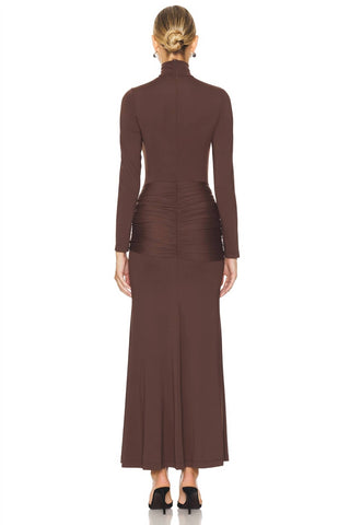 Bardot - Alix Maxi Tie Front Long Sleeve Dress