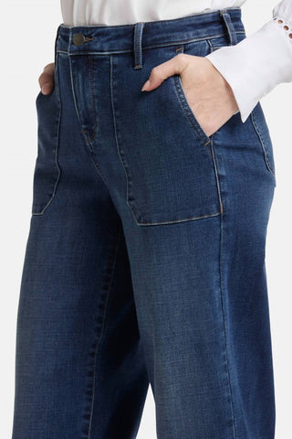 Nydj - Calça jeans utilitária relaxada no tornozelo