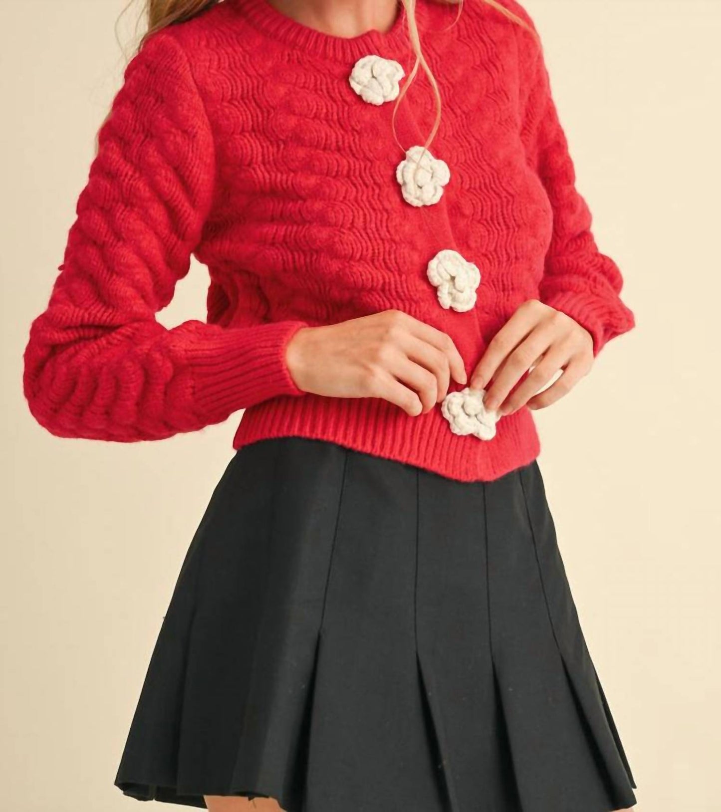 &Merci - Knit Rose Cardigan