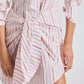 Derek Lam 10 Crosby - Women's Striped Shirting Waist Tie Shirt Dress