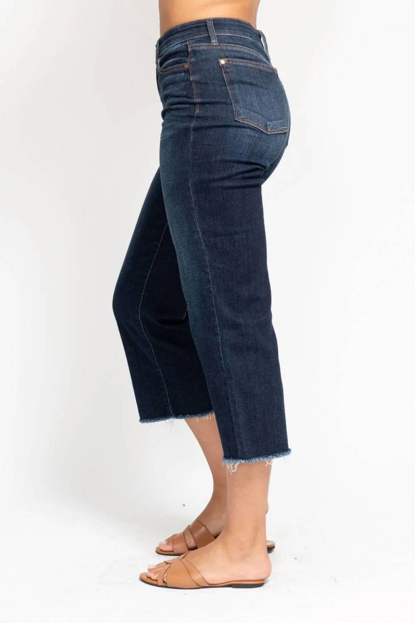 Judy Blue - High Waist Cropped Wide Leg Jeans