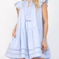 Fate - Grace Eyelet Detail Tassel Mini Dress