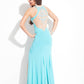 Rachel Allan - Beaded Jersey Gown With High Slit