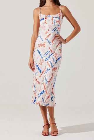Astr - Vestido longo estampado Joan