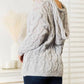 Double Take - Snug Cable-knit Hooded Pullover