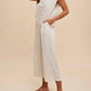 Anniewear - Cotton Guaze Button Down Jumpsuit