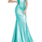 Jovani - Metallic Fitted One Shoulder Prom Dress
