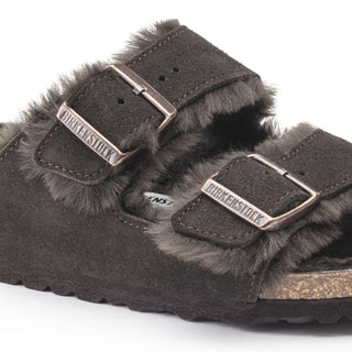 Birkenstock - Sandália feminina Arizona Shearling Suede