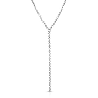 Eklexic - Colar feminino Micro Royal Rolo Chain Lariat