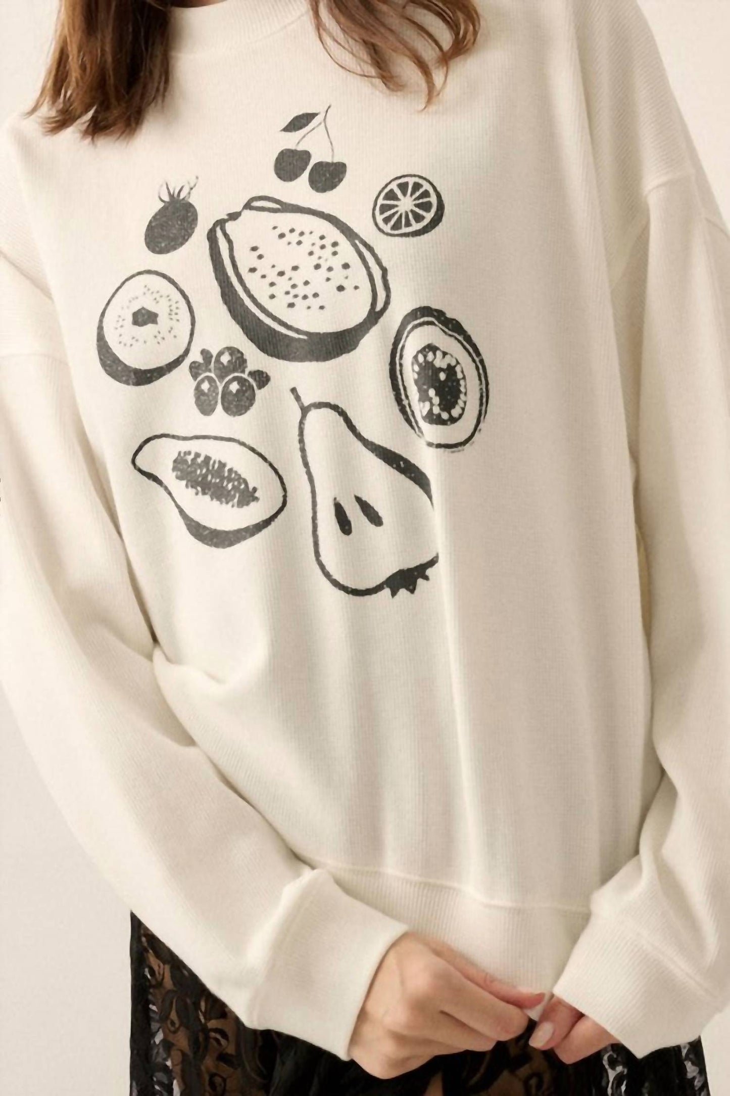 Promesa - Fruits Waffle-Knit Top
