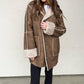 Active Basic - Fur-lined Faux Leather Coat