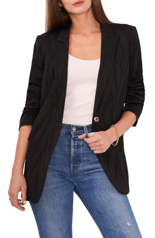 Vince Camuto Longline Blazer in Rich Black at Nordstrom, Size 14